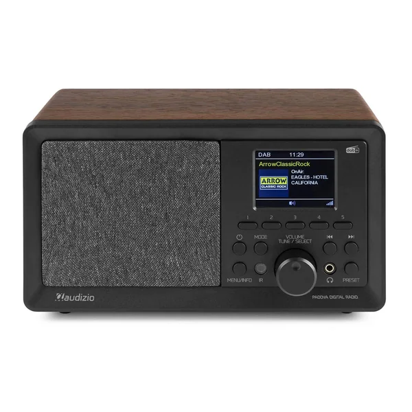 Audizio Padova Radio Réveil DAB+ avec Bluetooth - Bois