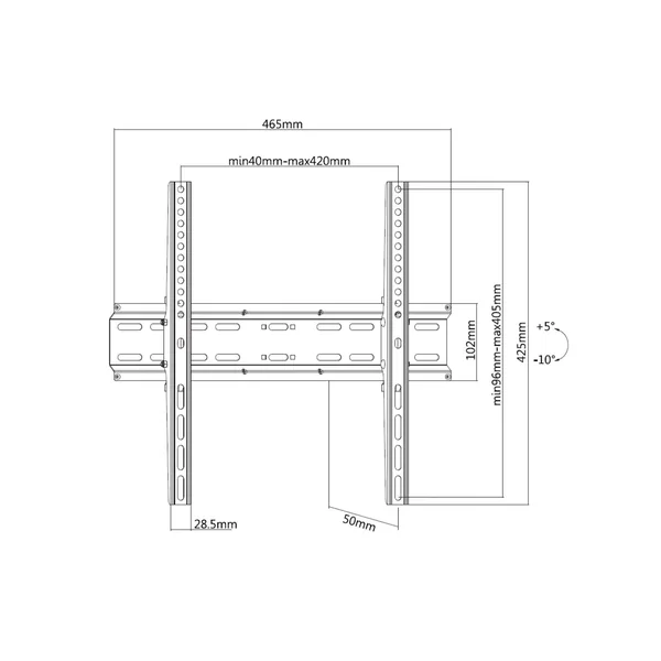 Audizio TTB65 Support Mural TV Universel