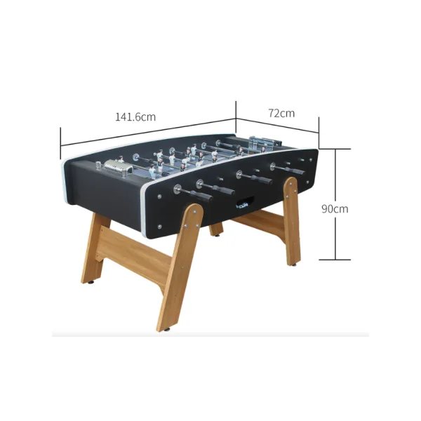 Baby Foot Moderne Bois et Noir Baby foot de salon Table de Baby Foot joueurs en ABS