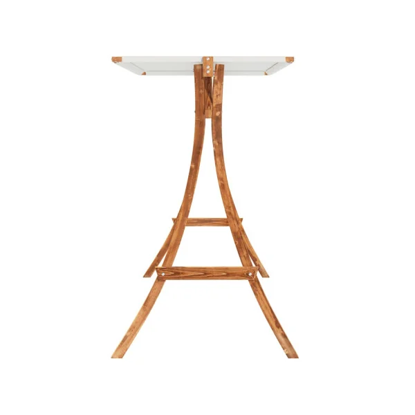 Balancelle Avec Auvent Design Crème Lit de Jardin en Epicéa Balancelle Extérieure Balancelle Suspendue