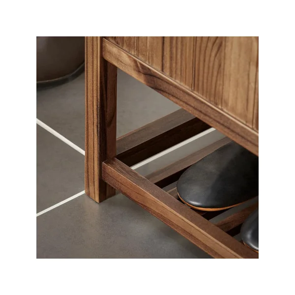 Banc chaussures Rembourré Coffre de rangement Banc d'entrée avec Etagère Chaussure Pin massif