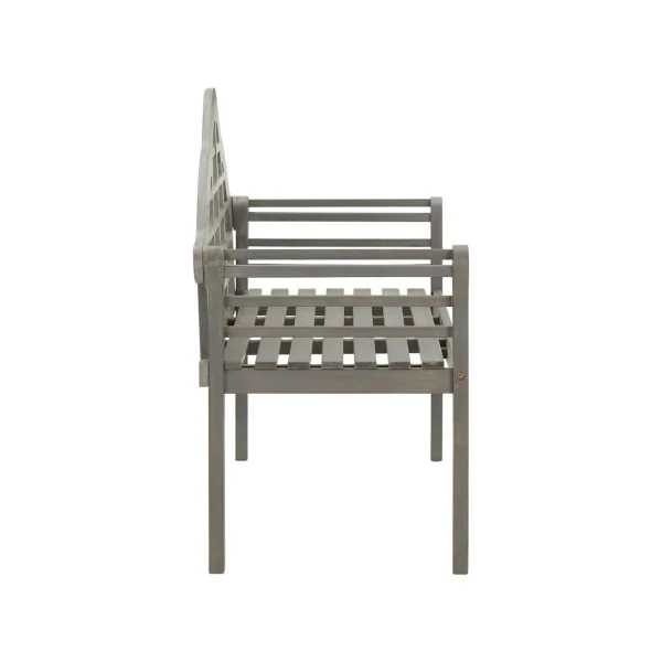 Banc de jardin gris en acacia massif Banc jardin banc extérieur banc bois banc terrasse