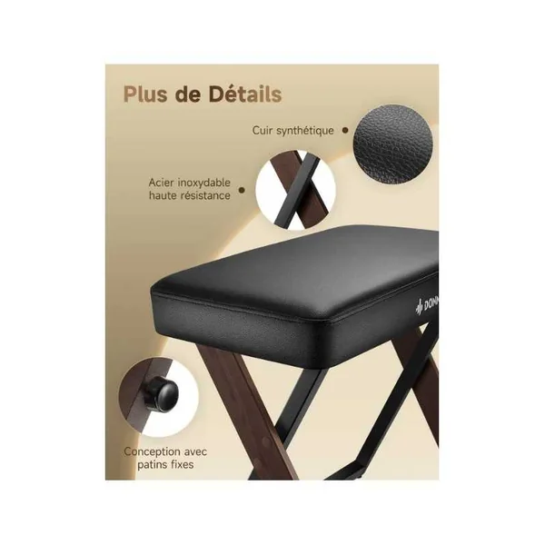 Banquette de piano Donner DKB-300 LW