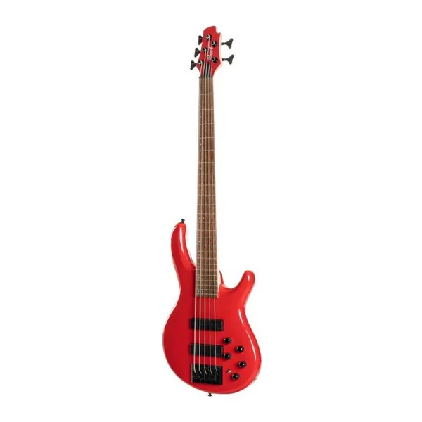 Basse Electrique 5 Cordes CORT C5 DELUXE CANDY RED
