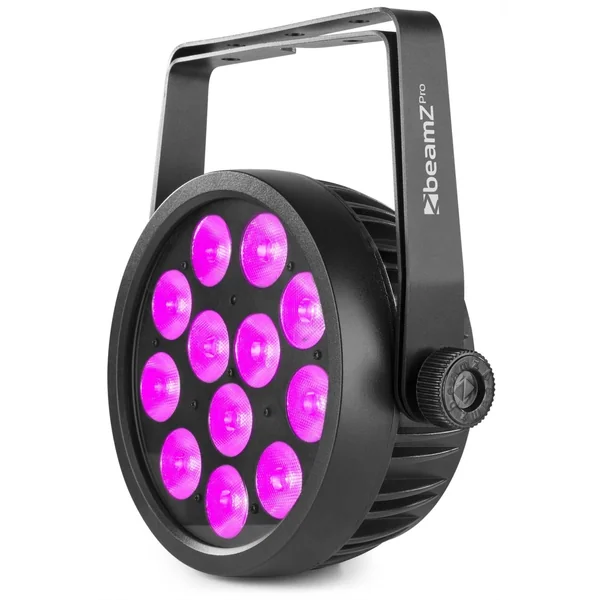 Beamz BAC509 LED Projecteur PAR - 12x LED 10W, Boitier Aluminium avec Télécommande
