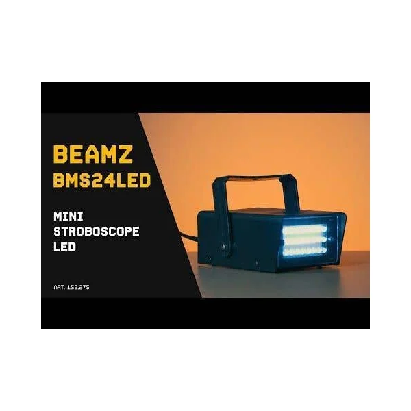 BeamZ BMS24LED - Mini Stroboscope à LEDs 24 LED, DJ Light effect, Jeu de Lumières, Vitesse Réglable