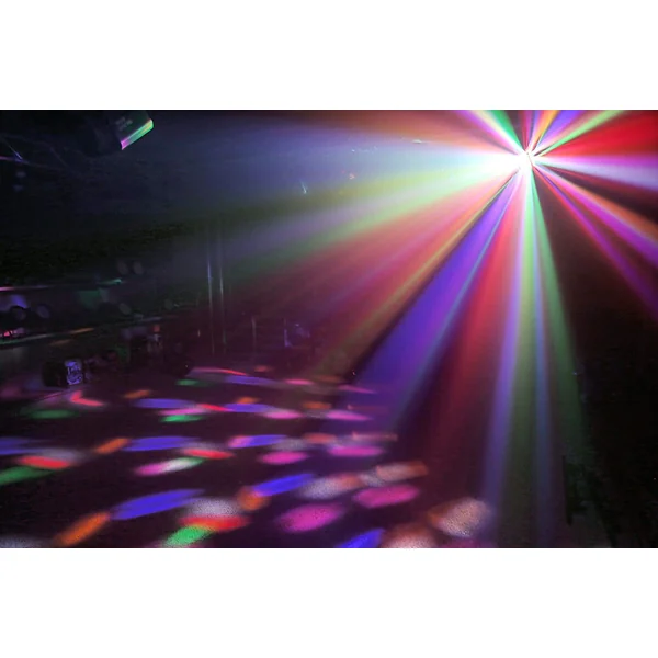 BeamZ Butterfly II LED Mini Derby - Shows Préprogrammés, Jeu de Lumières LED avec Télécommande
