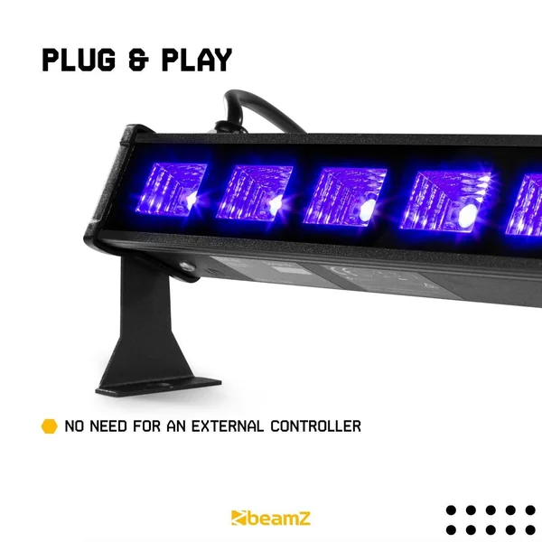 BeamZ BUV63 - Barre LED UV, 6 LED UV, Puissance 3 Watts par LED