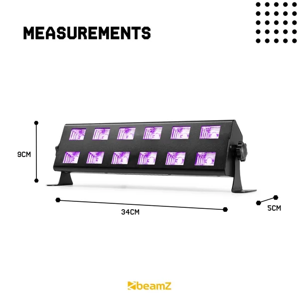 BeamZ BUV 263 Barre LED UV - 2x 6 LED UV