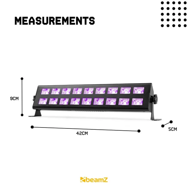 BeamZ BUV 293 Barre LED UV - 2x 9 LED UV