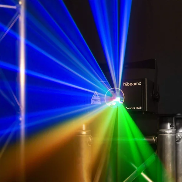 BeamZ Corvus Laser DJ Multicolore RGB avec Télécommande