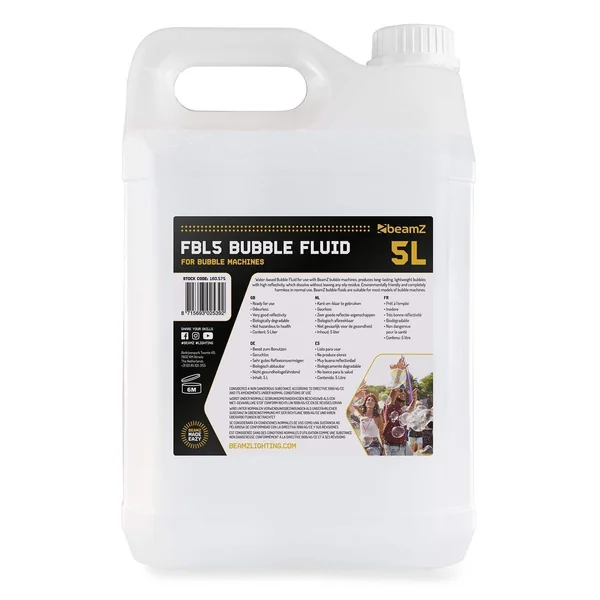BeamZ FBL5 - Liquide Machine à Bulles, 5L