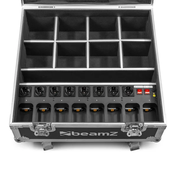 BeamZ FCC10 - Flightcase pour 8 Uplight BBP54 avec Chargeur Intégré