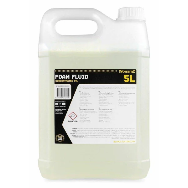 BeamZ FFL5 Liquide pour Machine à Mousse Concentré 3% - 5L