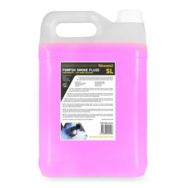 BeamZ FSMF5H - 4x 5L de Liquide pour Machine à Fumée - Rose