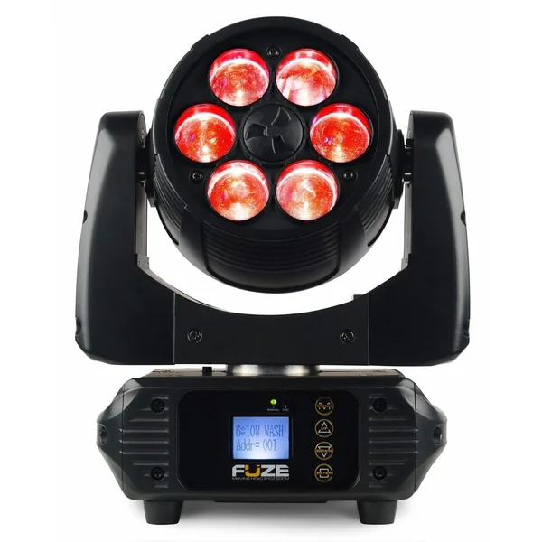 BeamZ FUZE610Z - 2 Lyres Wash avec Flightcase, 6x LED RGBW LED 10W, Mode DMX