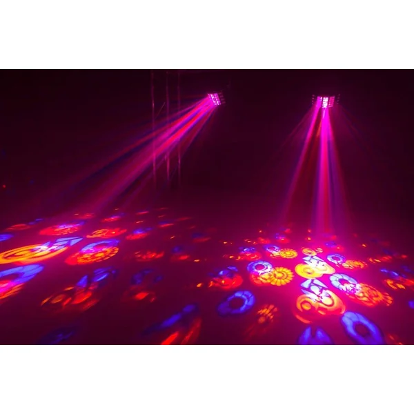 BeamZ Gobo Derby - Jeu de Lumière avec UV et Stroboscope avec Télécommande