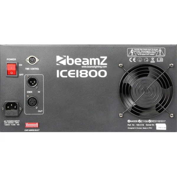 BeamZ ICE1800 - Machine à Fumée Lourde avec 5L de Liquide