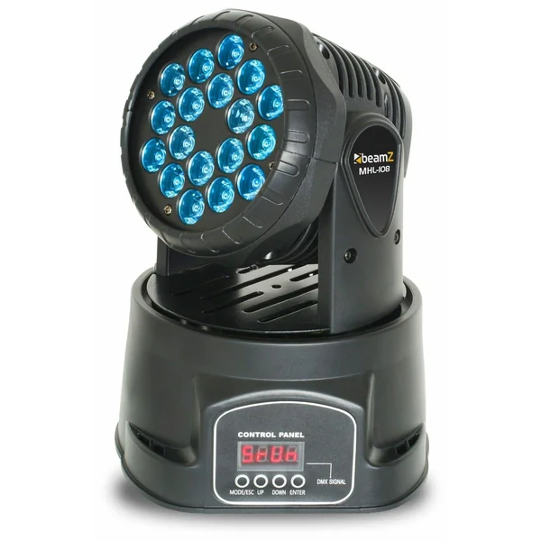 BeamZ MHL108MK4 - Mini Lyre Wash, 18x LEDs RGB 3W, Mode DMX
