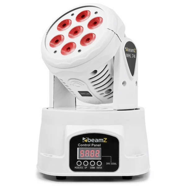 BeamZ MHL74 - 4x Lyres Wash 7x LED RGBW 10W - Blanc