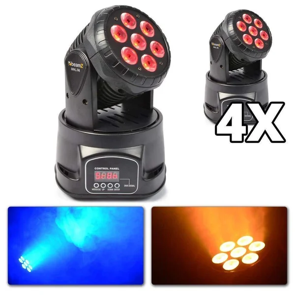 BeamZ MHL74 - 4x Lyres Wash 7x LED RGBW 10W