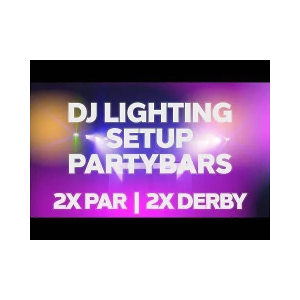 BeamZ Partybar2 - 2x Projecteurs PAR + 2x Derby, Mode DMX, avec Télécommande