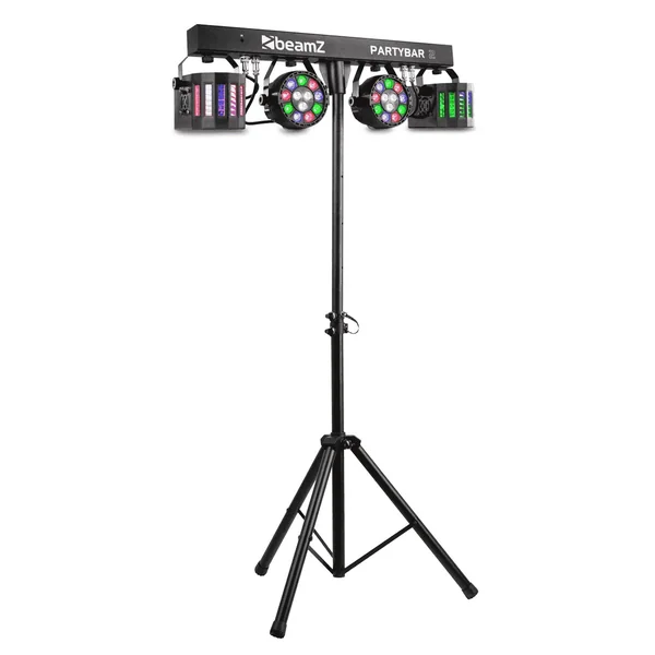 BeamZ Partybar2 - 2x Projecteurs PAR + 2x Derby, Mode DMX, avec Télécommande