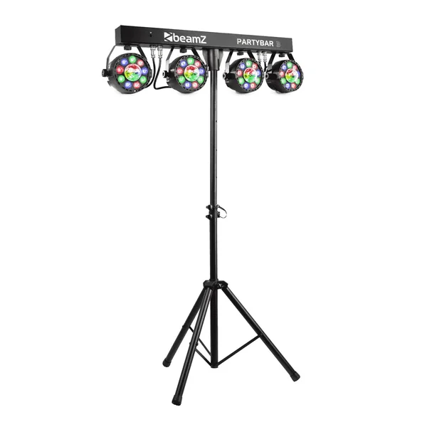 BeamZ Partybar3 - 4x Projecteurs PAR avec Magic Ball, Mode DMX, avec Télécommande