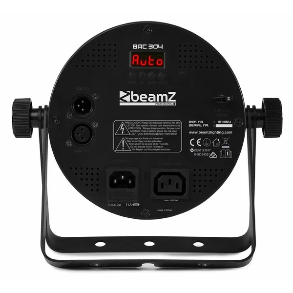 BeamZ Professional BAC304 LED - Projecteur PAR, 12x LED RGBW, 8W par LED, Boitier Aluminium avec Télécommande