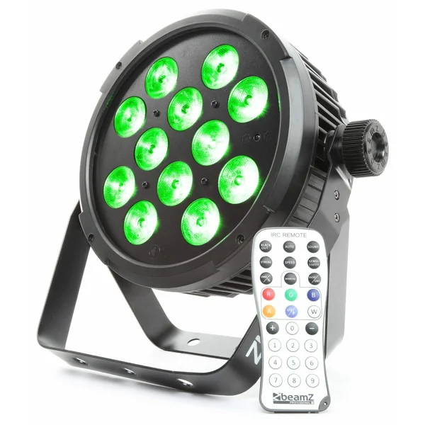 BeamZ Professional BT310 - Projecteur FlatPAR, 12x LED RGBA, 6W par LED, avec Télécommande