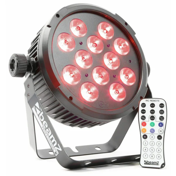BeamZ Professional BT310 - Projecteur FlatPAR, 12x LED RGBA, 6W par LED, avec Télécommande