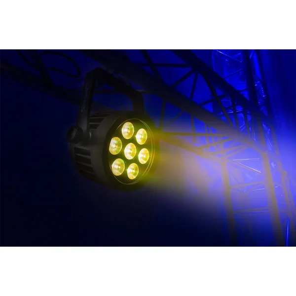 BeamZ Professional BWA530 - Projecteur PAR CAN IP65, 7x LED RGBW avec Boitier Étanche - Aluminium