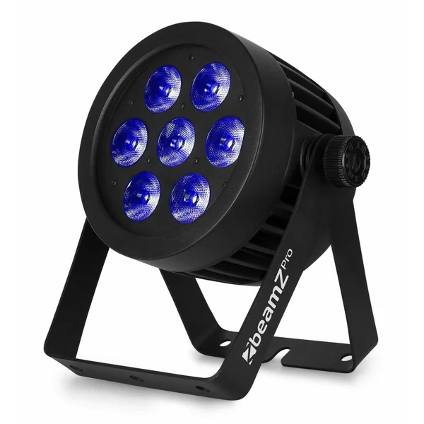 BeamZ Professional BWA530 - Projecteur PAR CAN IP65, 7x LED RGBW avec Boitier Étanche - Aluminium