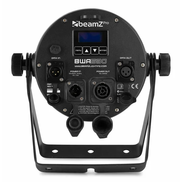 BeamZ Professional BWA530 - Projecteur PAR CAN IP65, 7x LED RGBW avec Boitier Étanche - Aluminium
