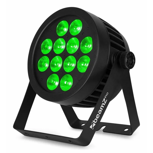 BeamZ Professional BWA534 - Projecteur PAR CAN IP65, 12x LED RGBWA-UV, avec Boitier Étanche - Aluminium