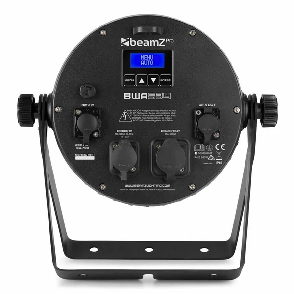 BeamZ Professional BWA534 - Projecteur PAR CAN IP65, 12x LED RGBWA-UV, avec Boitier Étanche - Aluminium