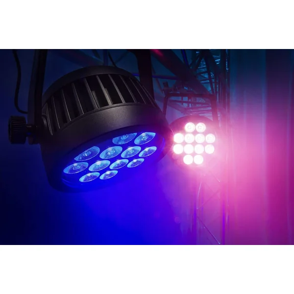 BeamZ Professional BWA534 - Projecteur PAR CAN IP65, 12x LED RGBWA-UV, avec Boitier Étanche - Aluminium