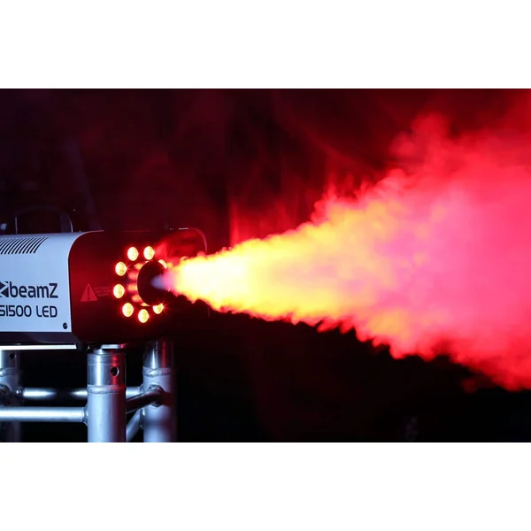 BeamZ S1500LED - Machine à Fumée 1500 Watts avec LEDs RGB et DMX