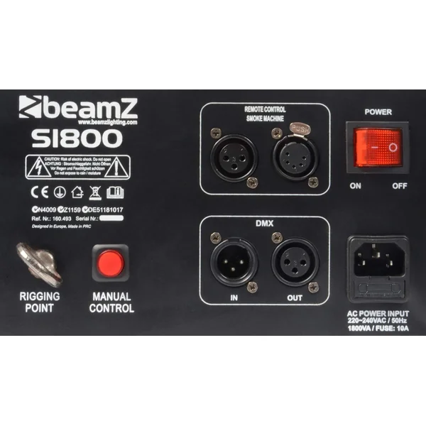 BeamZ S1800 - Machine à Fumée Verticale et Horizontale 1800 Watts Contrôle DMX