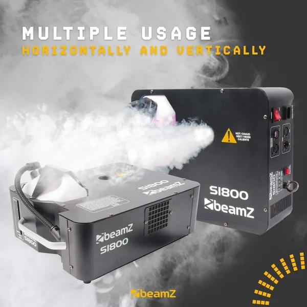 BeamZ S1800 - Machine à Fumée Verticale et Horizontale 1800 Watts Contrôle DMX