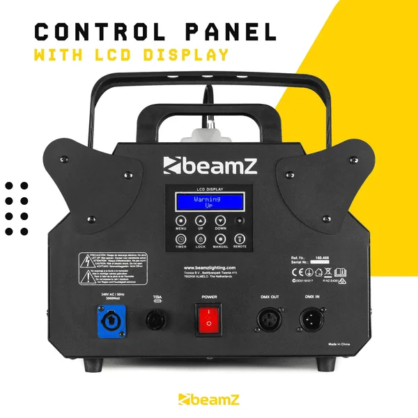 BeamZ S3500 - Machine à Fumée 3500 Watts avec Télécommande et DMX