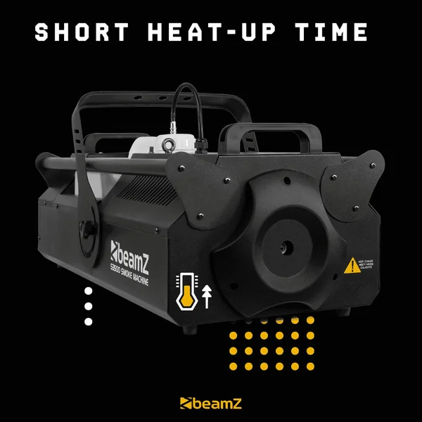 BeamZ S3500 - Machine à Fumée 3500 Watts avec Télécommande et DMX