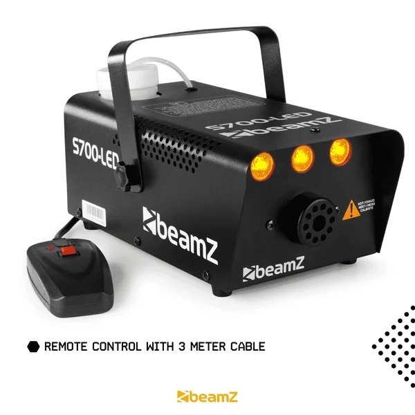 BeamZ S700LED - Machine à Fumée 700 Watts avec Effet Flamme