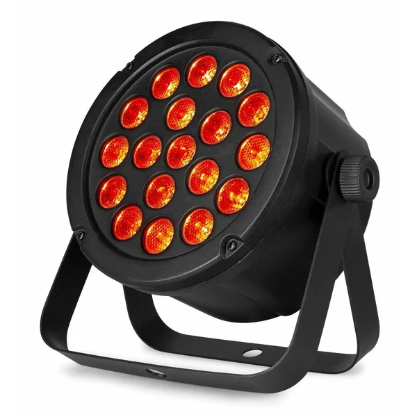 BeamZ SLIMPAR45 - LED Projecteur PAR, 18x LED RGB, Shows Lumineux Préprogrammés
