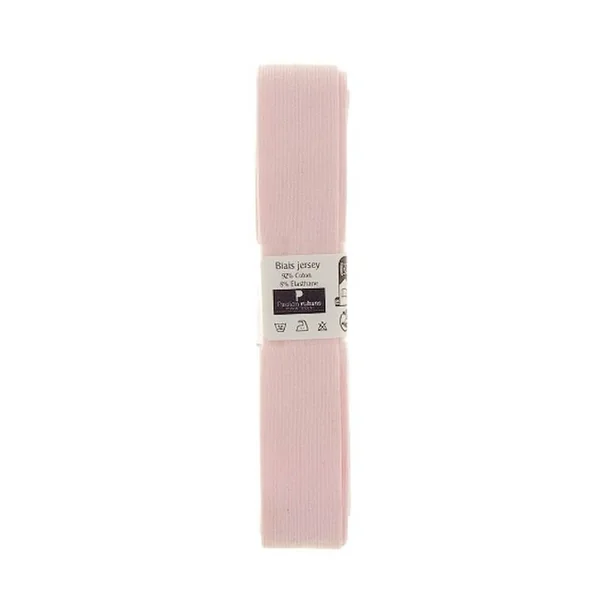 Biais de jersey en coton uni 1,5m x 20mm - Passion Rubans