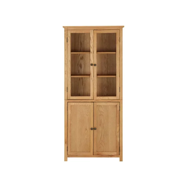 Bibliothèque de Rangement 180 cm Chêne Rangement Livres avec 4 portes