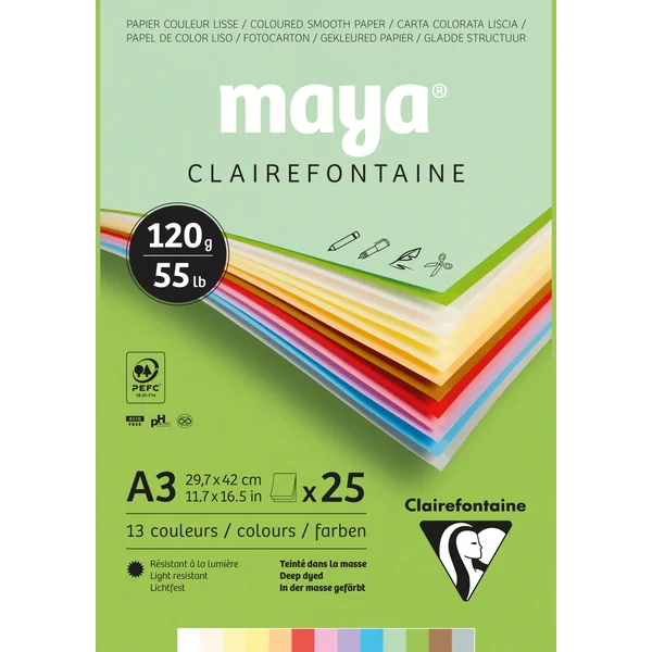 Blocs papier Maya Couleurs pastel