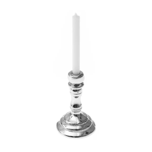 Bougeoir miniature argenté 4 cm - Rico Design lutins