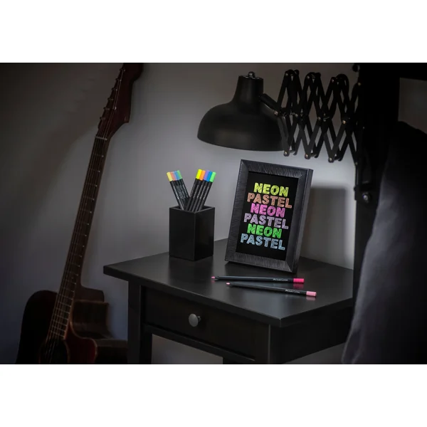 Boîte de 12 crayons de couleurs Black Edition Neon & Pastel