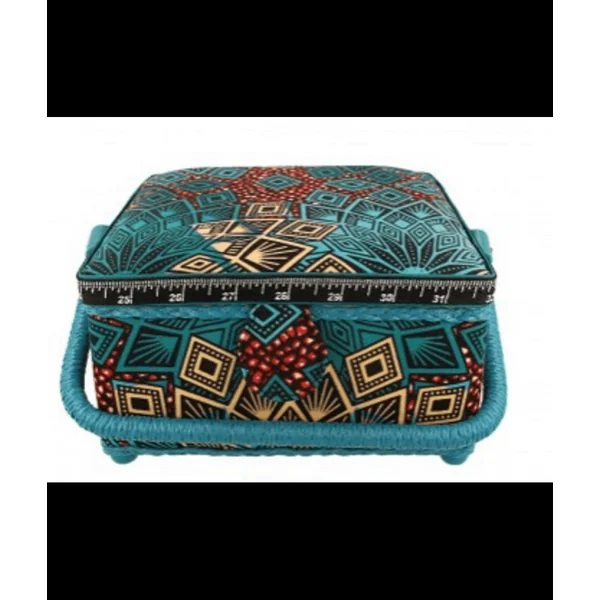Boîte à couture motif Géométrie - 20x20x11cm - Collection Les merveilles d'Alice